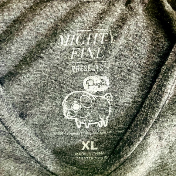 XL Dark Gray Mighty Fine Presents Puglia 9 Pugs as Junk Food T-shirt - Picture 3 of 3